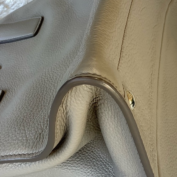 Prada Vitello Daino Gray Leather Satchel - Picture 9 of 15